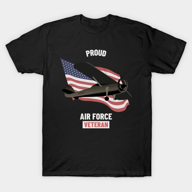 Proud Airforce Veteran Design T-Shirt by ArtPace